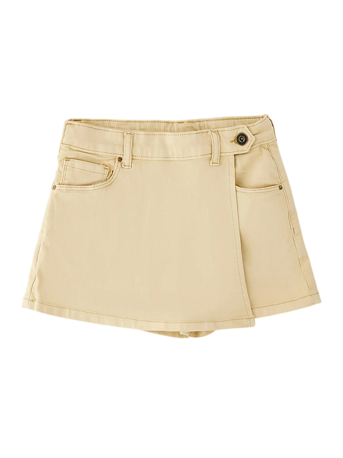 iDo gonna pantalone corta bambina in denim beige