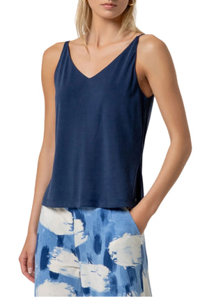 Surkana top donna misto modal blu