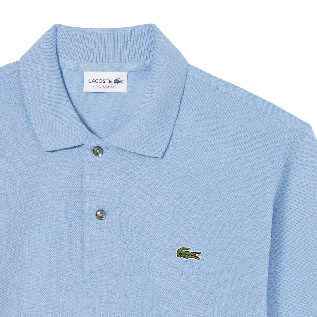 Lacoste polo manica corta 12.12 in piquè celeste