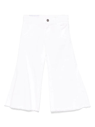 Dondup jeans a zampa bambina lavaggio bianco