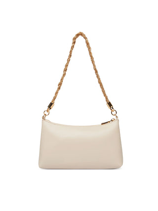 Love Moschino borsa in ecopelle con manico gioiello ecrù