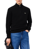 Lacoste maglia uomo in lana con zip nero