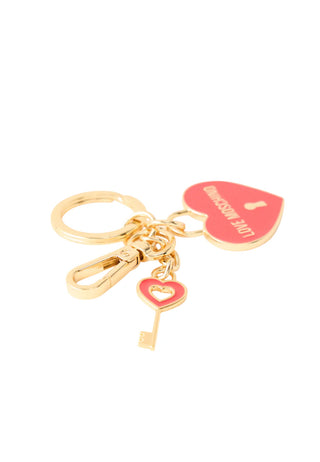 Love Moschino portachiavi con lucchetto Heart oro rossoLove Moschino portachiavi con lucchetto Heart oro rosso