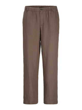 Jack&Jones pantaloni uomo in lino Loose fit tortora