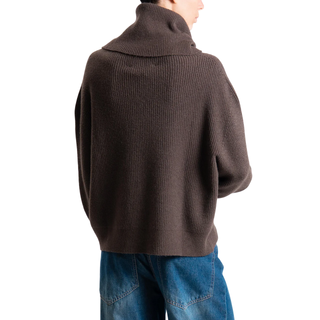 Haveone maglia dolcevita a costine marrone MMG-P346 CACAO HAVEONE