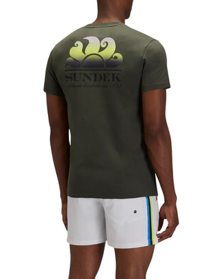 Sundek T-shirt uomo manica corta in cotone verde