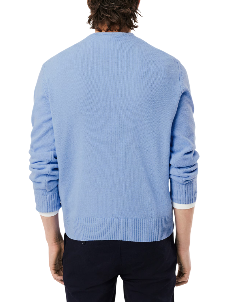 Lacoste maglia uomo in lana celeste