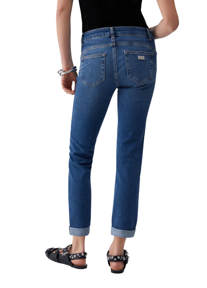 Liu Jo jeans donna slim Fly con dettagli gioiello lavaggio blu
