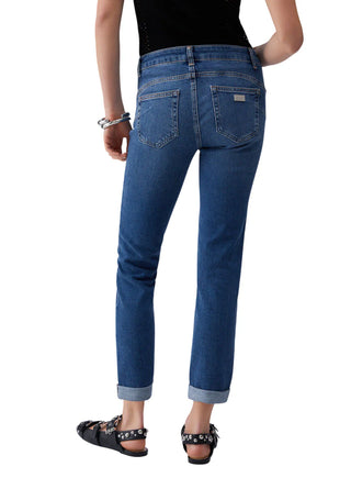 Liu Jo jeans donna slim Fly con dettagli gioiello lavaggio blu