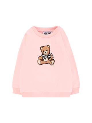 Moschino felpa neonata con orsetto rosa MFF02K-LDA16 50209 MOSCHINO 