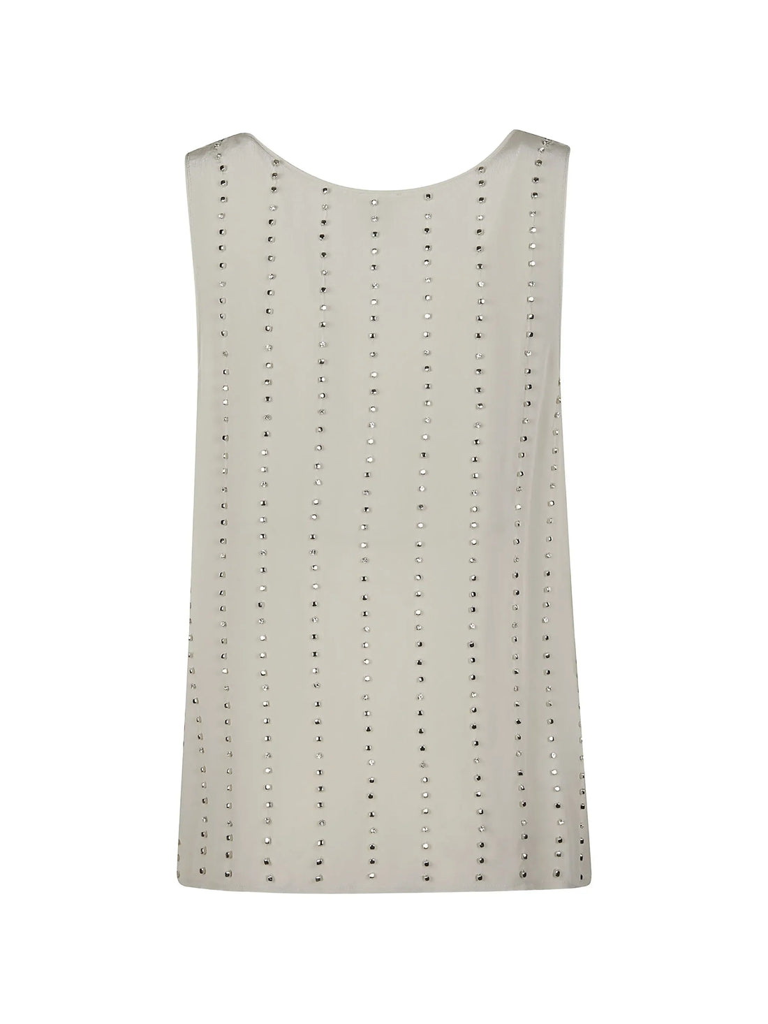 Pinko top Tessa con applicazioni gioiello grigio