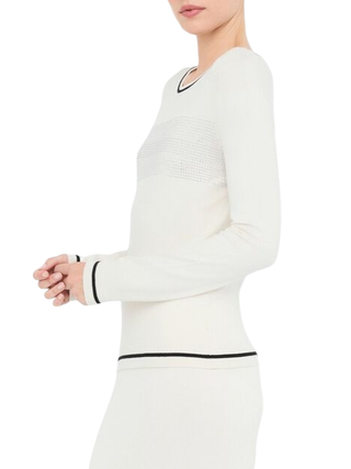 Liu Jo maglia donna con strass ecrù TF5209MS49I 03N76 LIU JO 