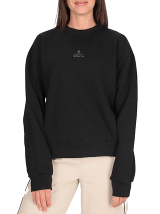 County of Milan felpa donna con logo strass nero CM30026 NERO COUNTY OF MILAN 