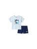 The North Face completo neonato T-shirt e shorts celeste blu