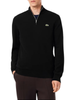 Lacoste maglia pullover mezza zip nero
