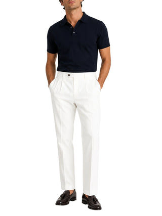 Alta Tensione pantaloni uomo con pinces panna
