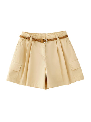 iDo bermuda cargo bambina con pinces beige