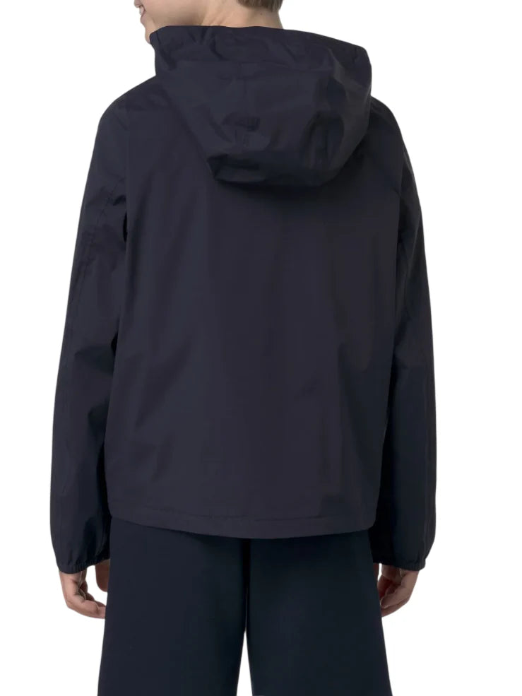 K-Way giubbino leggero antivento Jack con cappuccio blu