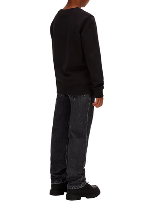 Calvin Klein Jeans felpa bambino minimal logo nero