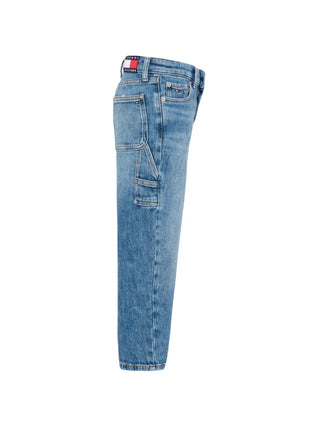 Tommy Hilfiger jeans bambino Heritage flag baggy lavaggio medio