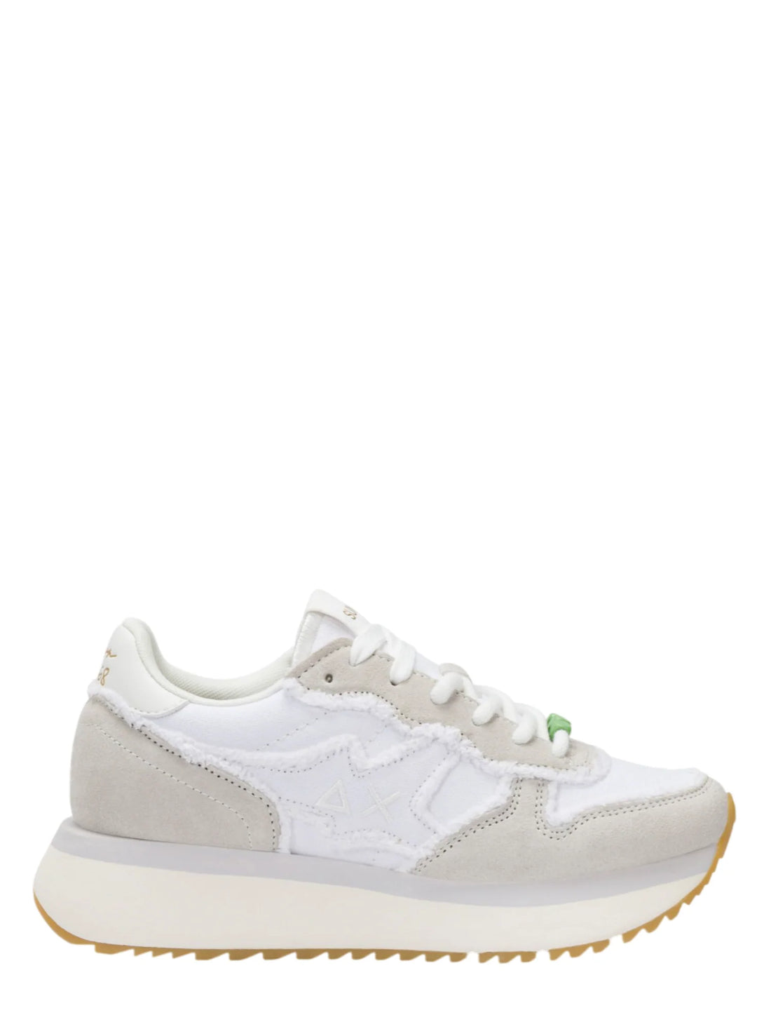 Sun68 sneakers Big Stargirl in suede e tessuto bianco