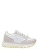 Sun68 sneakers Big Stargirl in suede e tessuto bianco
