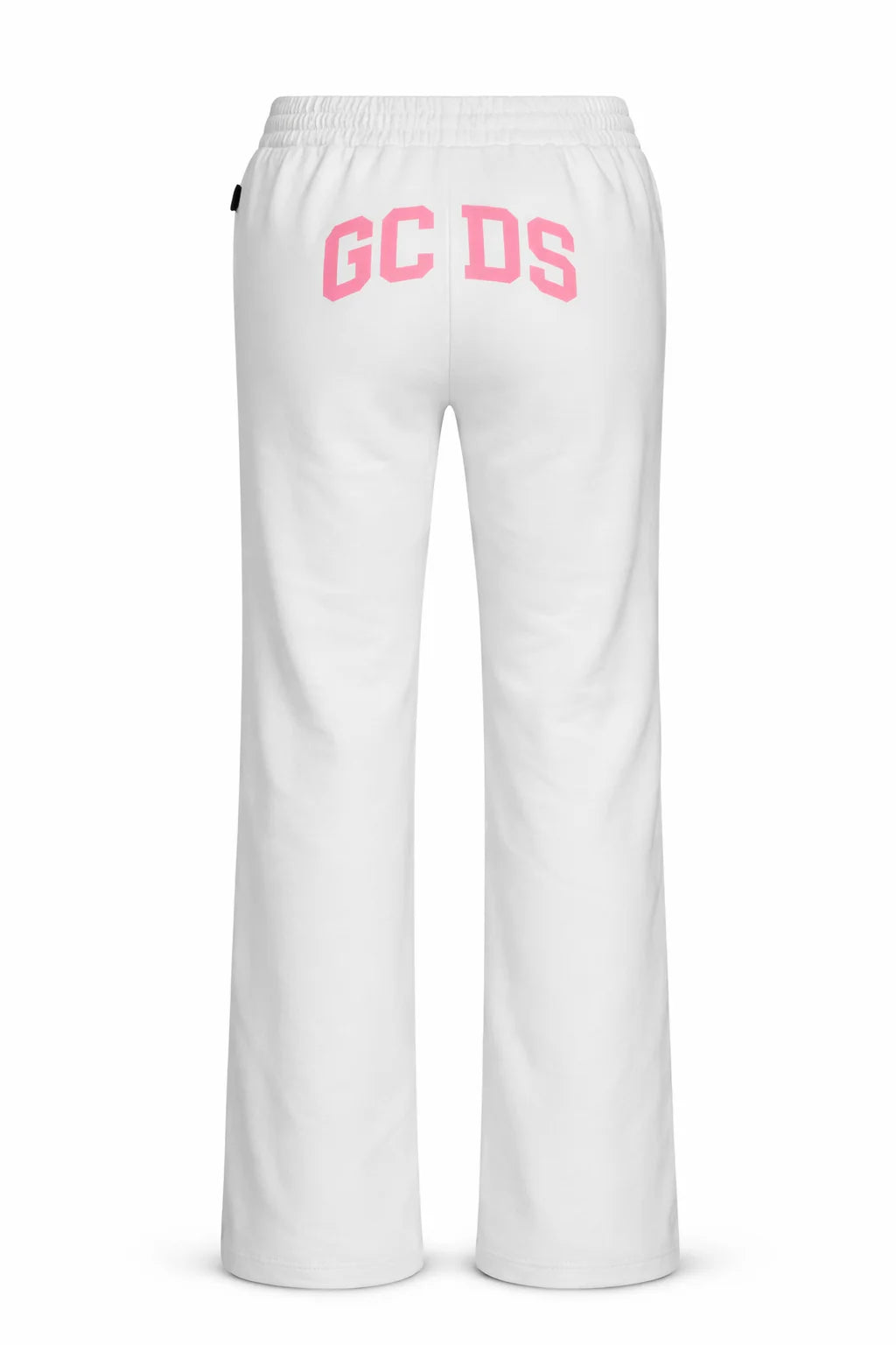 GCDS pantaloni bambina in felpa wide leg bianco