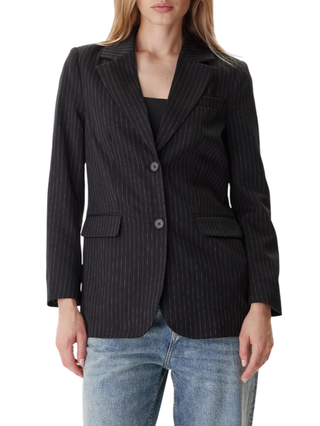 Only giacca blazer monopetto gessata nero 15311367 BLACK-CLOUD DANCER P ONLY 