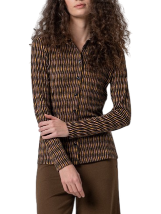 Surkana camicia donna in fantasia verde 565NILA113 61 SURKANA 