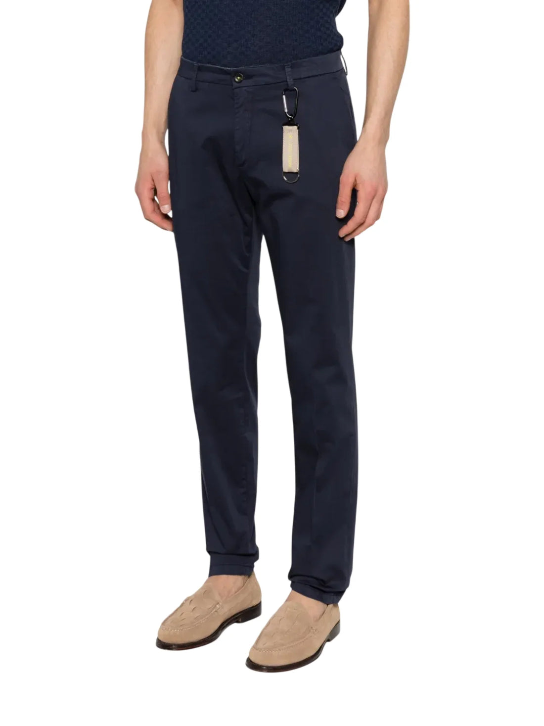 Manuel Ritz pantaloni uomo skinny in cotone blu