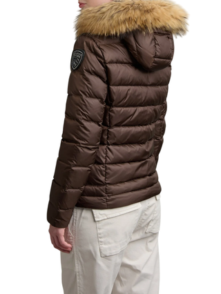 Blauer piumino donna Arcadia con cappuccio marrone 25WBLDC03099-006047 365EI BLAUER 