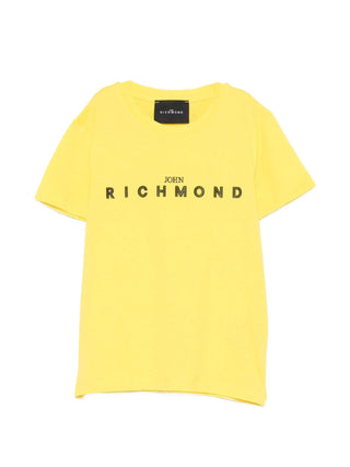 John Richmond T-shirt bambino manica corta con logo giallo