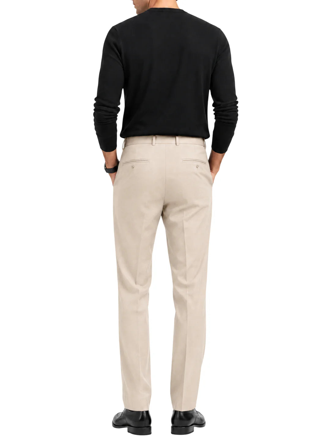 Le Braghe pantaloni uomo slim in cotone beige