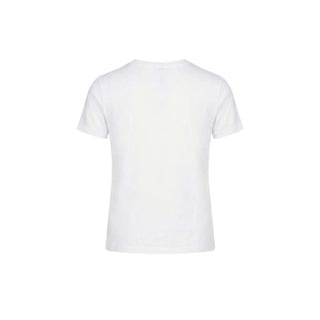 Patrizia Pepe T-shirt bambina con logo strass panna