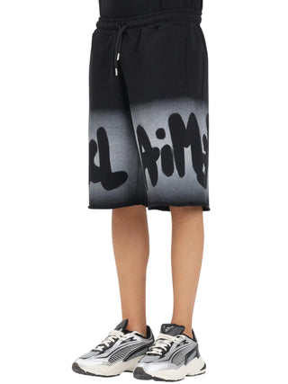 Disclaimer bermuda uomo con logo nero