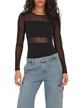 onlesther glitter l/s body jrs noos 15344709 BLACK ONLY 
