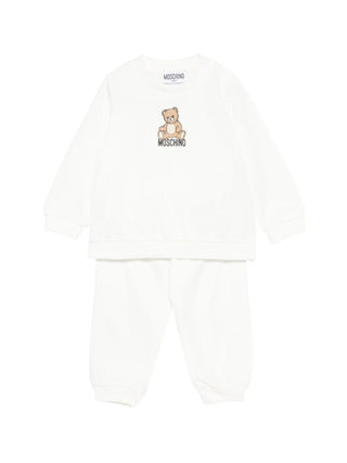 Moschino completo neonato felpa e pantalone panna MMK05E-LCA40 10063 MOSCHINO 
