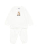 Moschino completo neonato felpa e pantalone panna