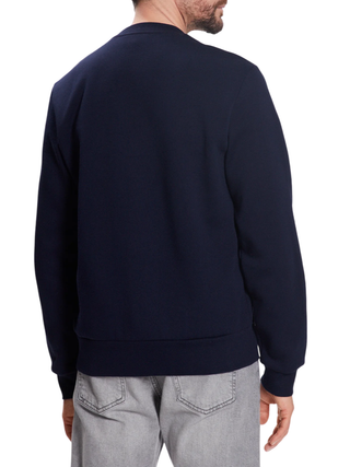 Lacoste felpa uomo in pile blu SH9608 166 LACOSTE 