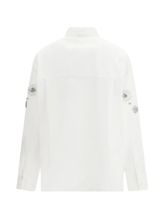 Pinko camicia Carley con ricami gioiello bianco