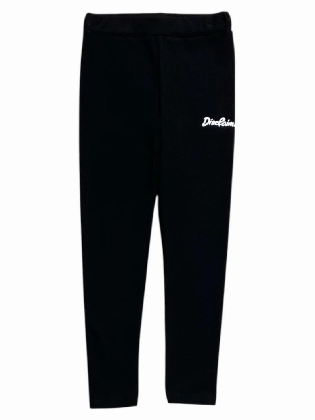 Disclaimer leggings bambina con logo nero