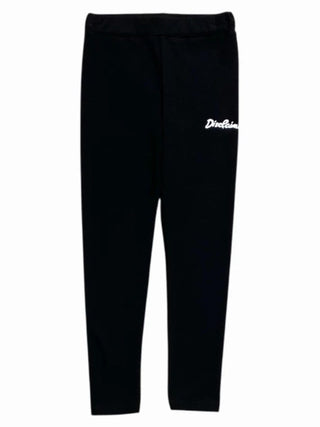 Disclaimer leggings bambina con logo nero 58707 NERO DISCLAIMER 