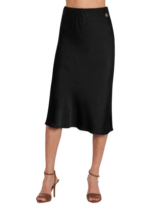 Relish gonna longuette in raso Omion nero