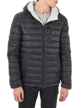 Yes Zee giubbino imbottito reversibile ghiaccio nero J824-B500 0124 YES-ZEE 