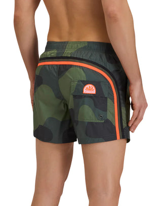 Sundek boxer mare uomo in fantasia camouflage verde