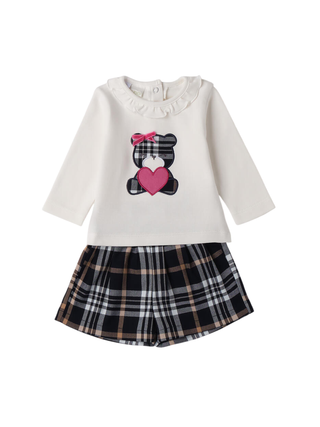 iDo completo neonata T-shirt e shorts panna blu 4F116 0112 iDO 