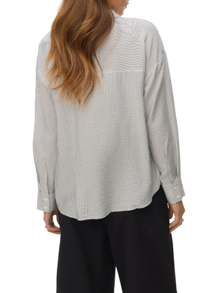 Vero Moda camicia donna in fantasia a righe bianco nero