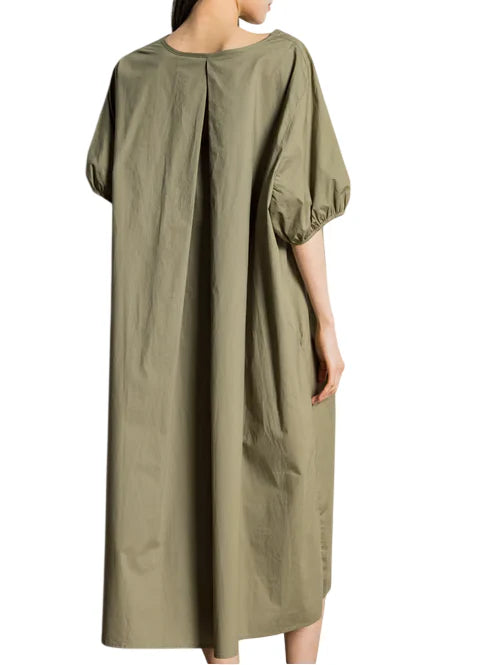 Jc Sophie abito lungo donna Livia in cotone verde militare