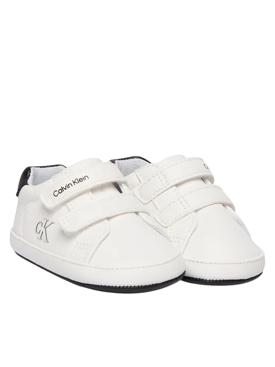 Calvin Klein scarpette neonato con velcro bianco