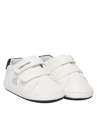 Calvin Klein scarpette neonato con velcro bianco